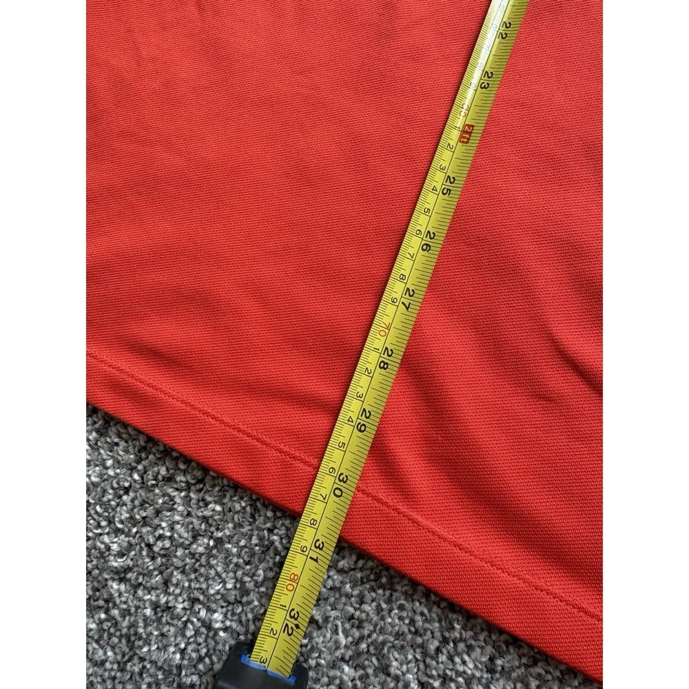 Nike Golf Standard Fit‎  Short Sleeve Mens Size Large Dri Fit Polo Orange/Red